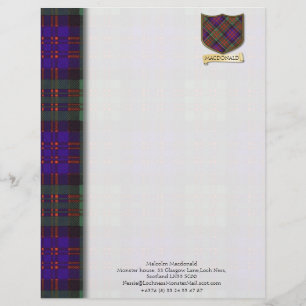 Papel del diseño del tartán de Macdonald