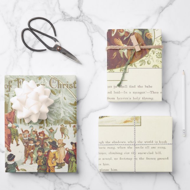 Papel del libro de la cosecha navideña - Cartas an (Anverso)