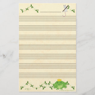 Papel del manuscrito de la música del príncipe y