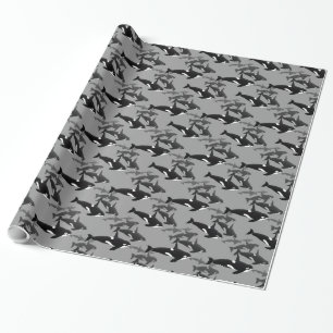 Papel del navidad de la orca del papel de embalaje
