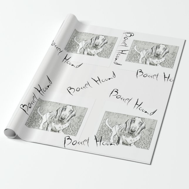 Papel del papel de regalo de Basset Hound (Desenrollado)
