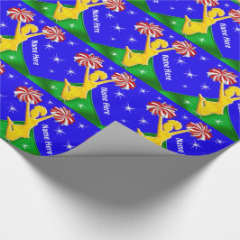 Papel del papel de regalo de las animadoras del