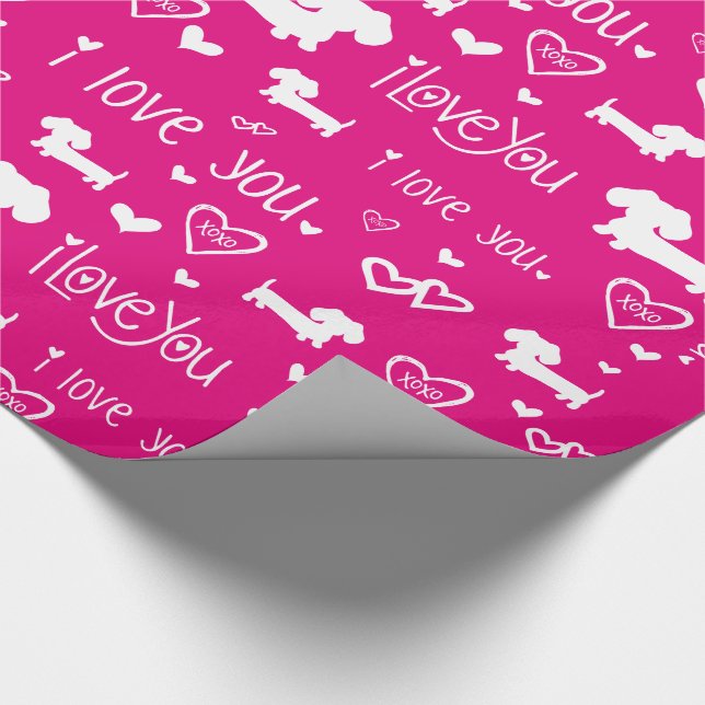 Papel del papel de regalo del amor de los (Esquina)