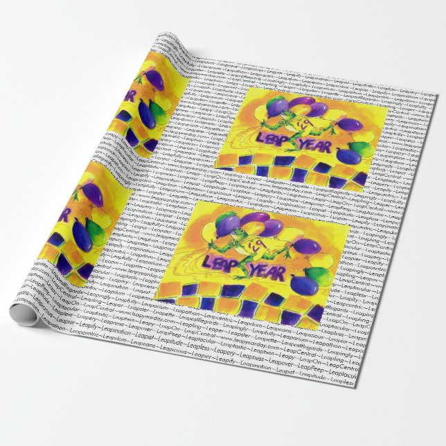 Papel del papel de regalo del año bisiesto (Desenrollado)