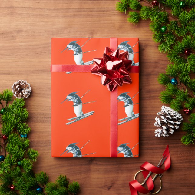 Papel del regalo del esquí de la aguja (Regalo de vacaciones)