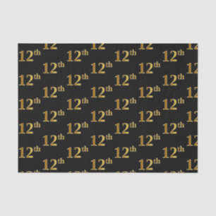 Papel del Tejido de Actos Black, Faux Gold 12th (1