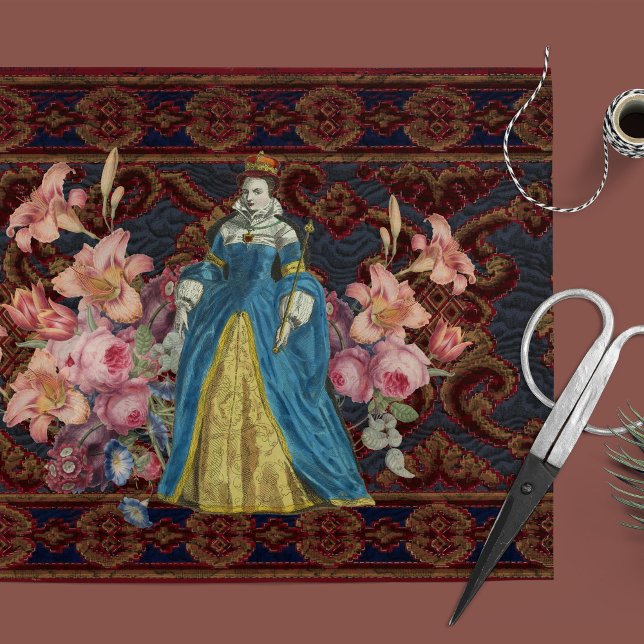 Papel del tejido de deshielo floral del tapiz real (Subido por el creador)