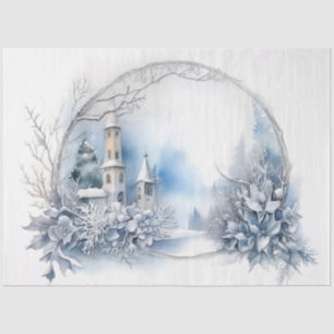 Papel del tejido de la boda de invierno