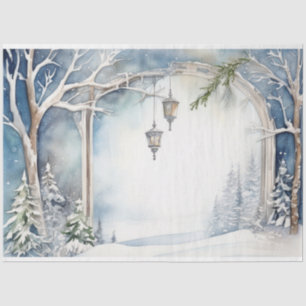 Papel del tejido de la boda de invierno