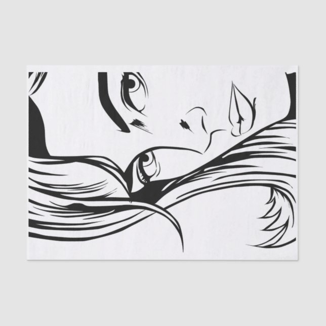 Papel del tejido de la mujer del arte pop (Anverso)