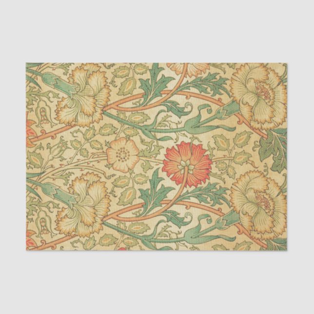 Papel del tejido de la trama floral William Morris (Anverso)