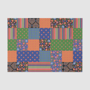 Papel del tejido de mosaico de diseño de arte folc