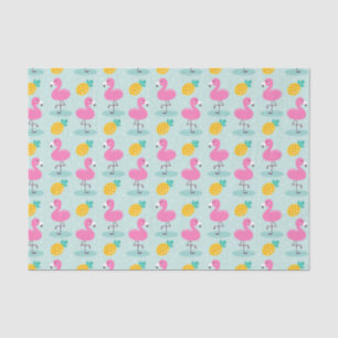 Papel del tejido de piña flamingo