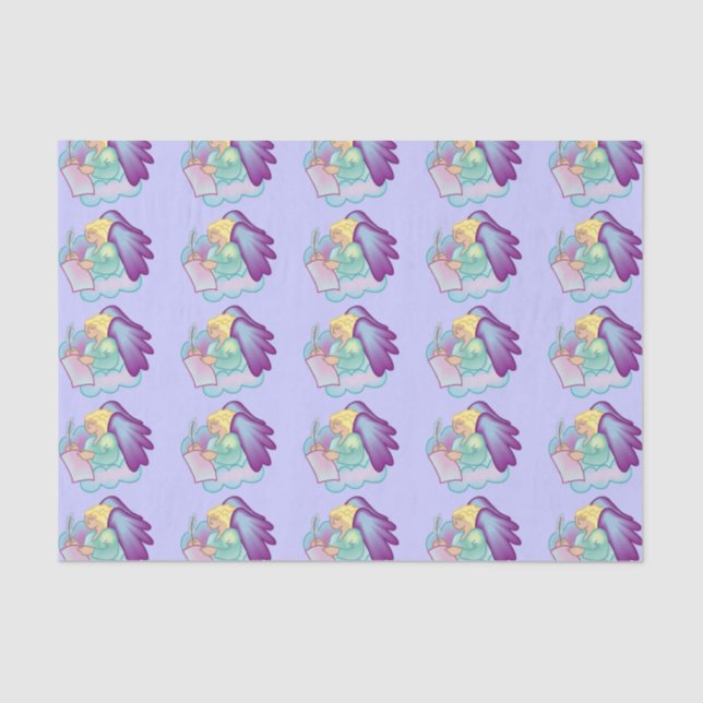 Papel del tejido del ángel literario (Anverso)