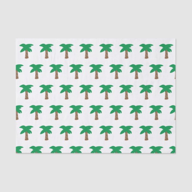 Papel del tejido del árbol de palmas de vacaciones (Anverso)