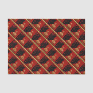 Papel del tejido del cumpleaños del zodiaco del añ