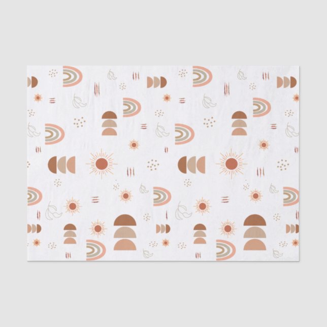 Papel del tejido del desierto del arco iris boho (Anverso)