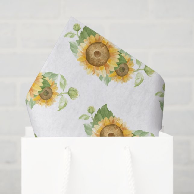 Papel del tejido del girasol (Bolsa de regalo)