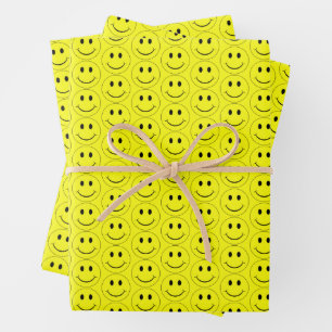 Papel del tejido del patrón amarillo de la cara fe
