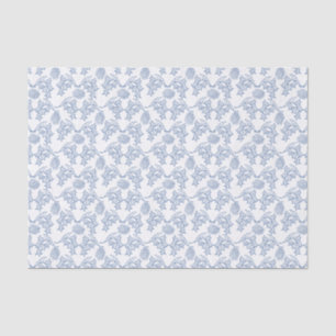 Papel del tejido del patrón floral índigo azul