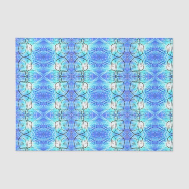 Papel del tejido feliz de Hanukkah (Anverso)