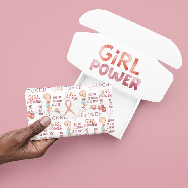 Papel del tejido para el cáncer de mama (Empower someone who has cancer with this personalized tissue paper! )