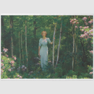 Papel del tejido pintado por una mujer Art Deco