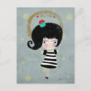 Papel delicioso quequito creíble muñeca postal 201