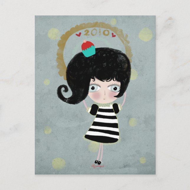 Papel delicioso quequito creíble muñeca postal 201 (Anverso)