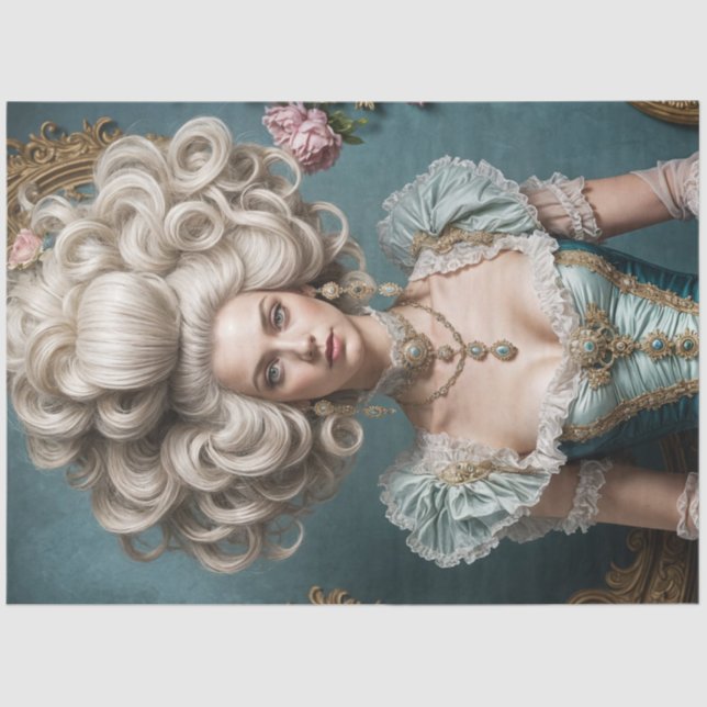 Papel desconchado de belleza rococó - vestido opul (Anverso)