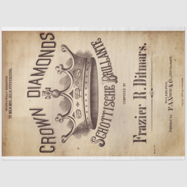 Papel desenredado de diamantes de la Corona (Anverso)