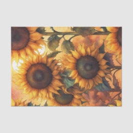 Papel desenvuelto de girasoles góticos pintados