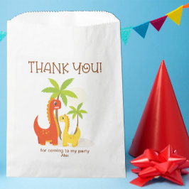 Papel Dino personalizado gracias bolsa para fiesta de cu