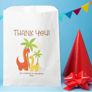 Papel Dino personalizado gracias bolsa para fiesta de cu