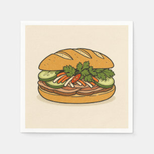 Papel Diseño de servilleta cuadrada – Bánh Mì Việt Nam