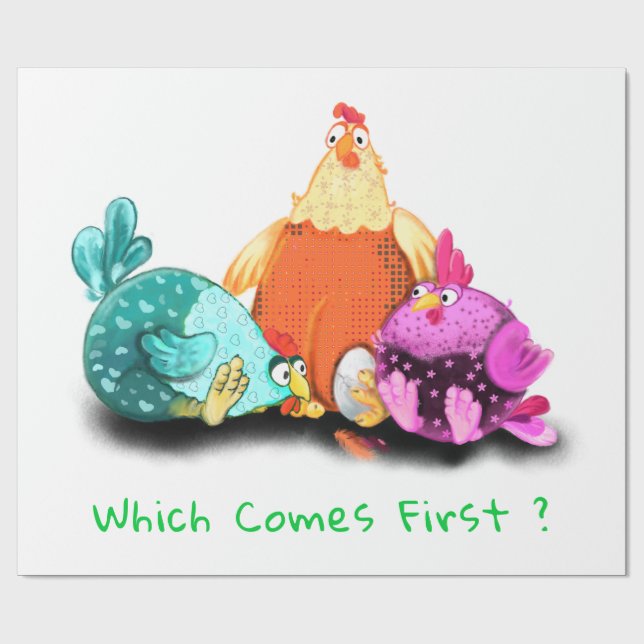 Papel divertido de pollo (Superficie plana)