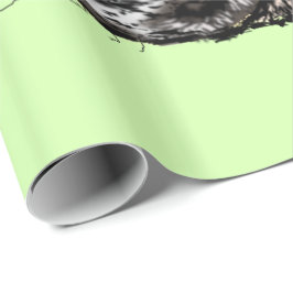 Papel divertido envuelto con perro de pug - colore