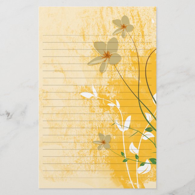 papel dorado de diseño floral moderno (Anverso)
