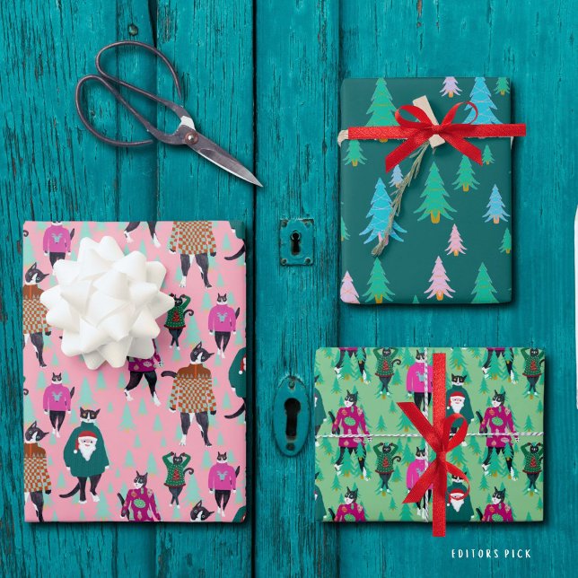 Papel dulce de Navidad feo para gatos conjunto de  (Subido por el creador)