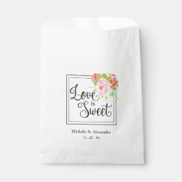 Papel El amor es dulce - Bolsa favorita de boda, Tratami