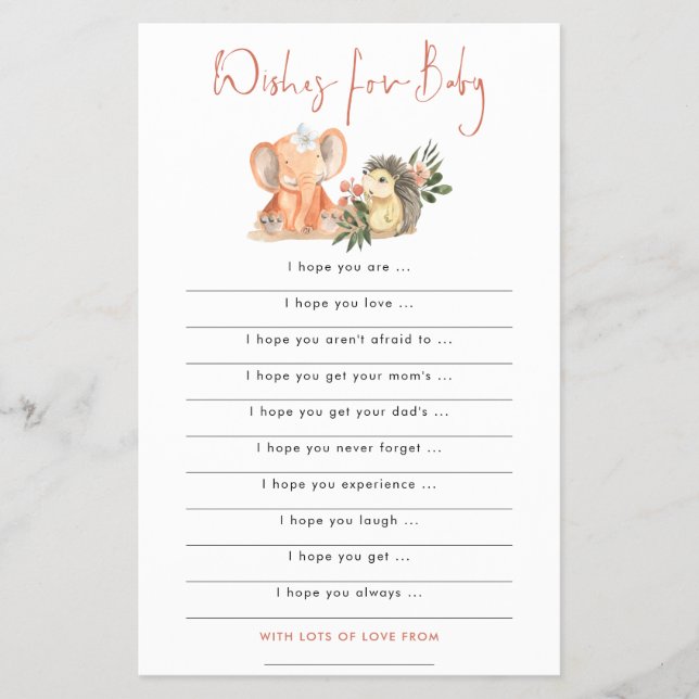 PAPEL | Elefante de Hedgehog para Baby Shower