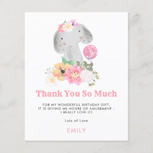 PAPEL   Elefante Lindo Niño Gracias