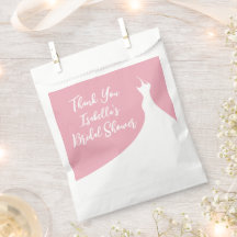 Elegante Bolsa de Favor de la Ducha Bridal rosa
