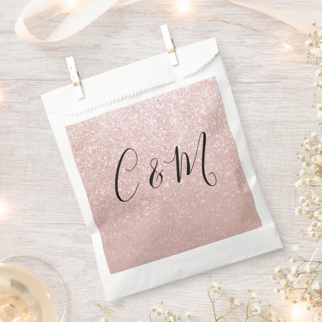 Papel Elegante bolsa de favoritas de matrimonio Rosa de  (Cortado)