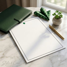 Papel Elegante con Trebol de Cuatro Hojas para Car