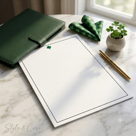 Papel Elegante con Trebol de Cuatro Hojas para Car