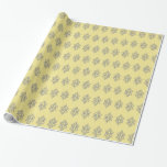 Papel elegante de envolvimiento gris amarillo<br><div class="desc">Este papel de envoltura está decorado con un elegante estilo de encaje amarillo y gris. Este papel de envoltura es genial para un boda,  ducha de novia,  ducha de bebé,  graduación,  cumpleaños,  etc...  El diseño es de arte original.</div>