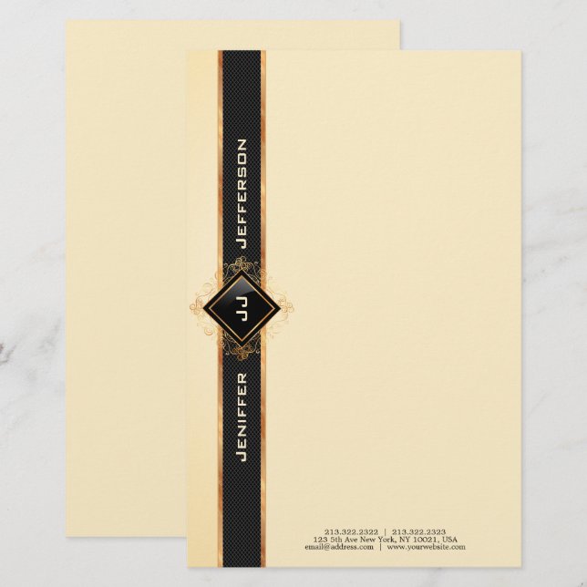 Papel elegante de estilo antiguo (Anverso / Reverso)