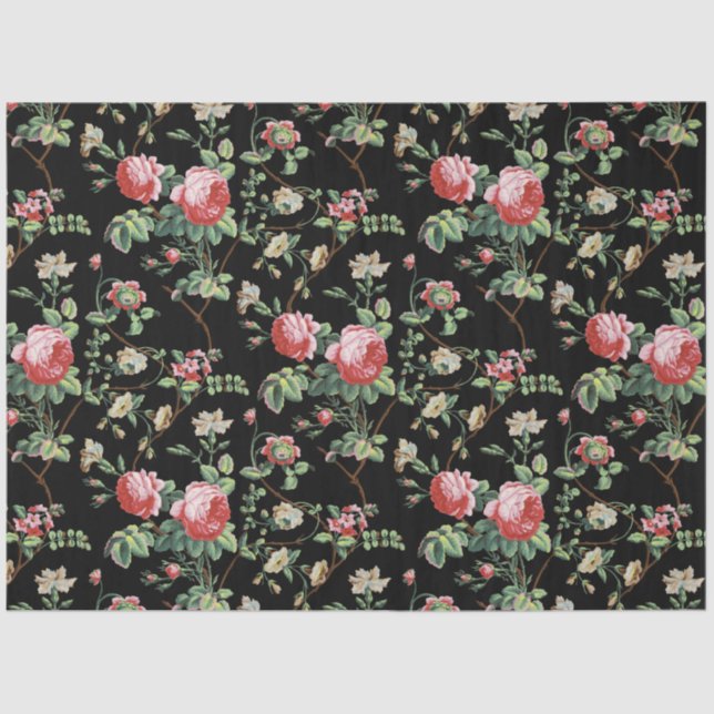 Papel elegante de tejido floral rosa rosa de Moda (Anverso)