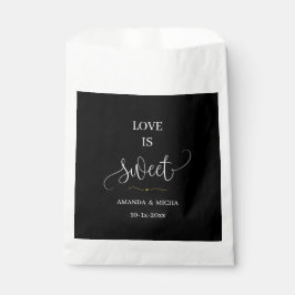 Papel Elegante El Amor Negro Es La Bolsa De Favor De La 